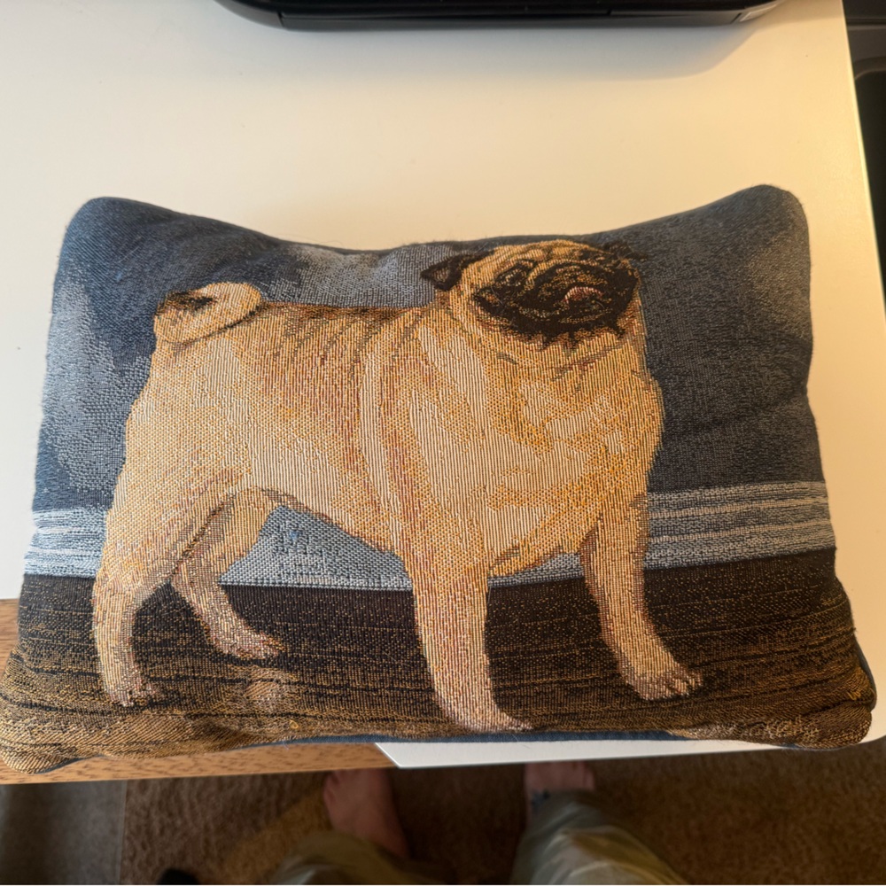 Pug Tapestry Throw Pillow